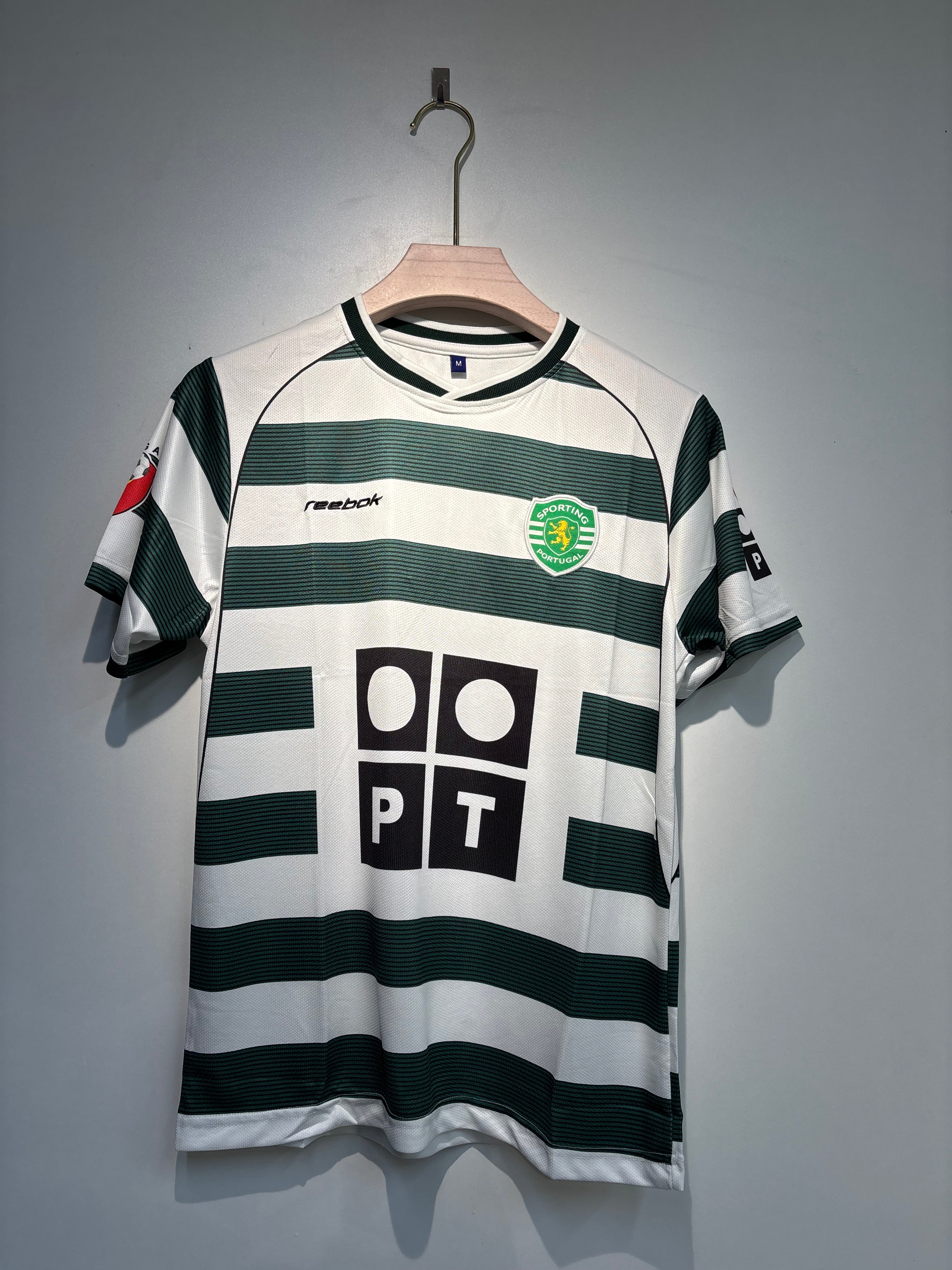 RONALDO SPORTING 2001-03 HOME EMBROIDERY