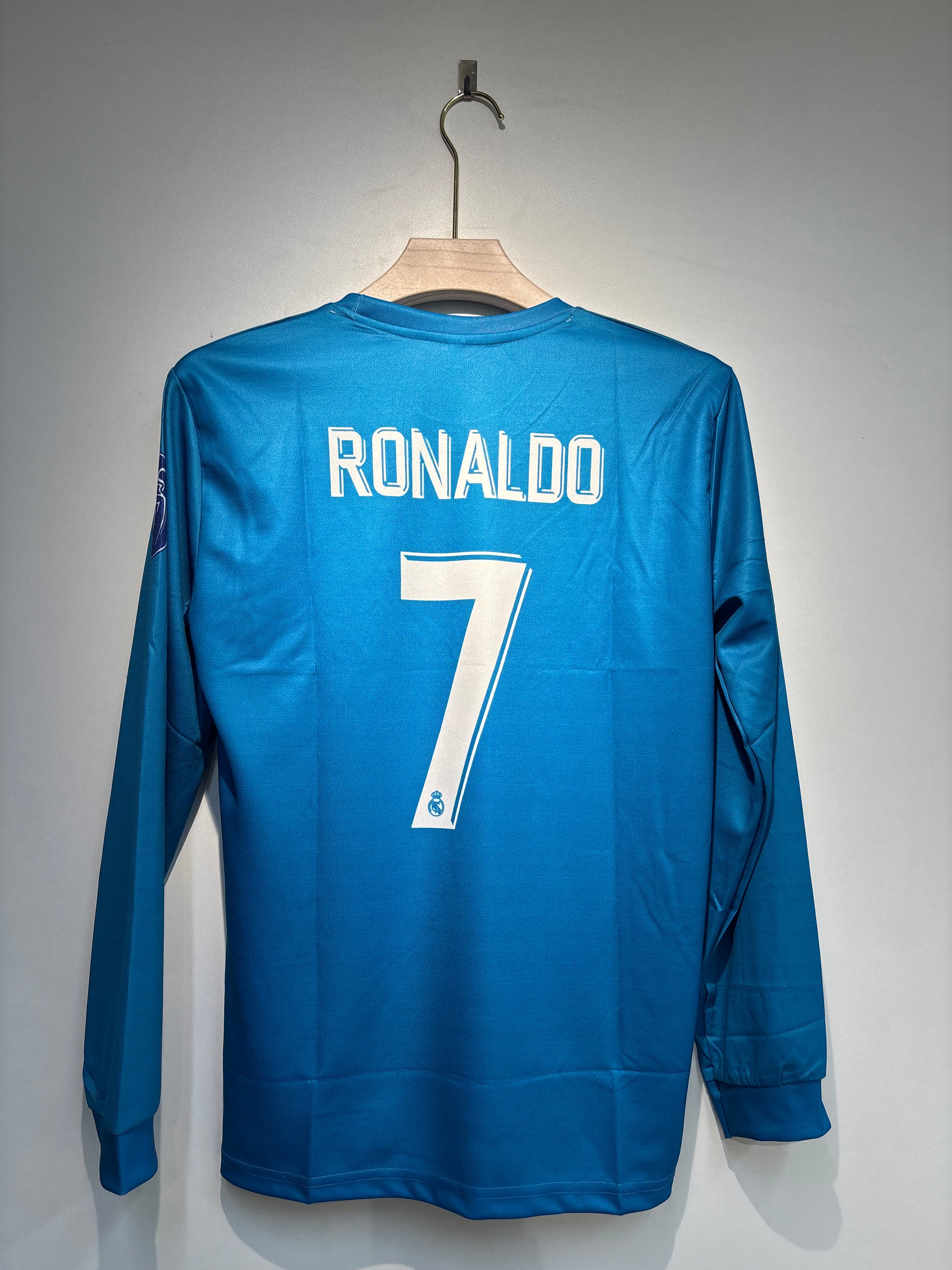 RONALDO REAL MADRID 2017-18 THIRD KIT FULL SLEEVE EMBROIDERY
