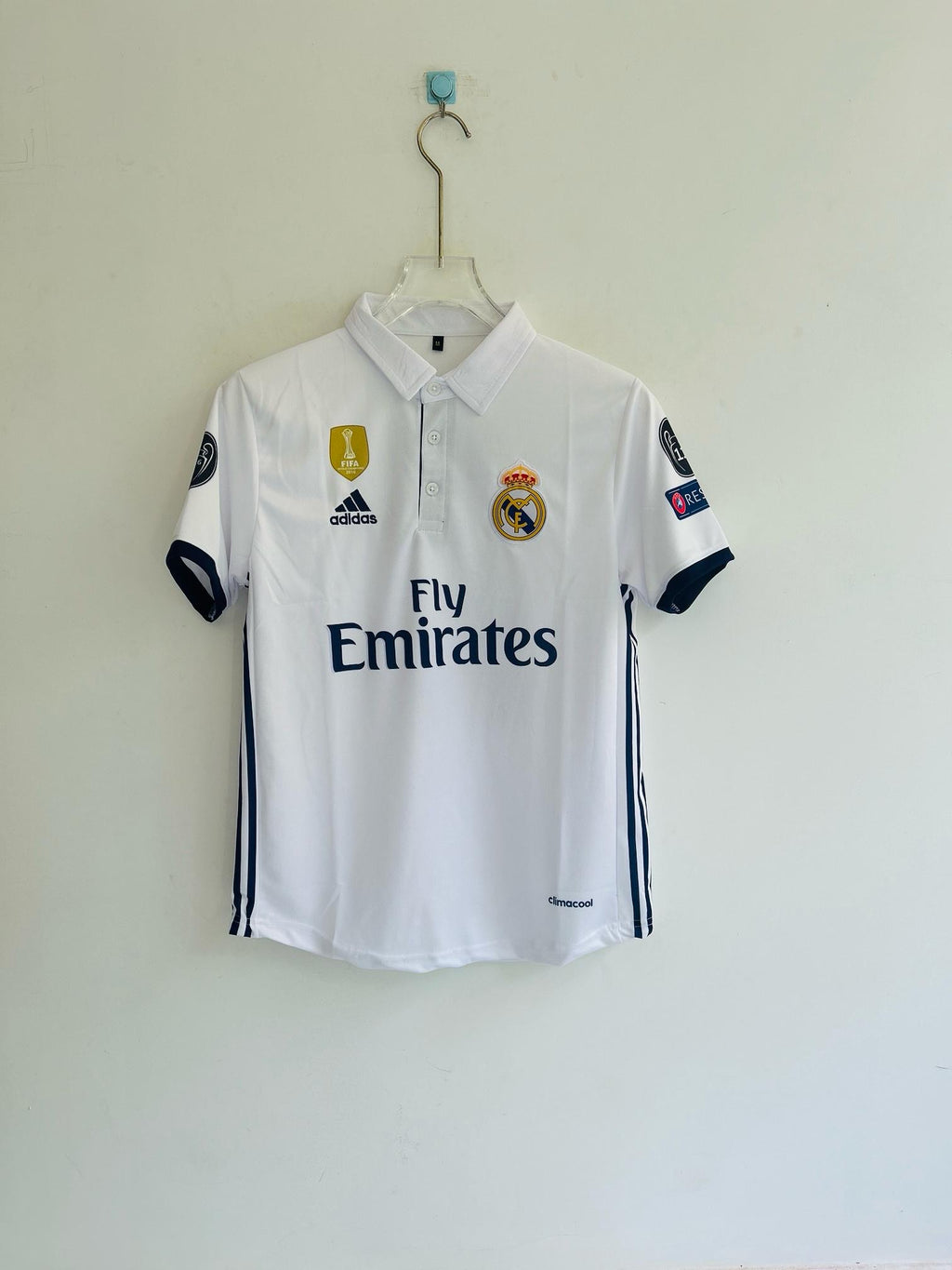 RONALDO REAL MADRID POLO 2016 HOME KIT EMBROIDERY