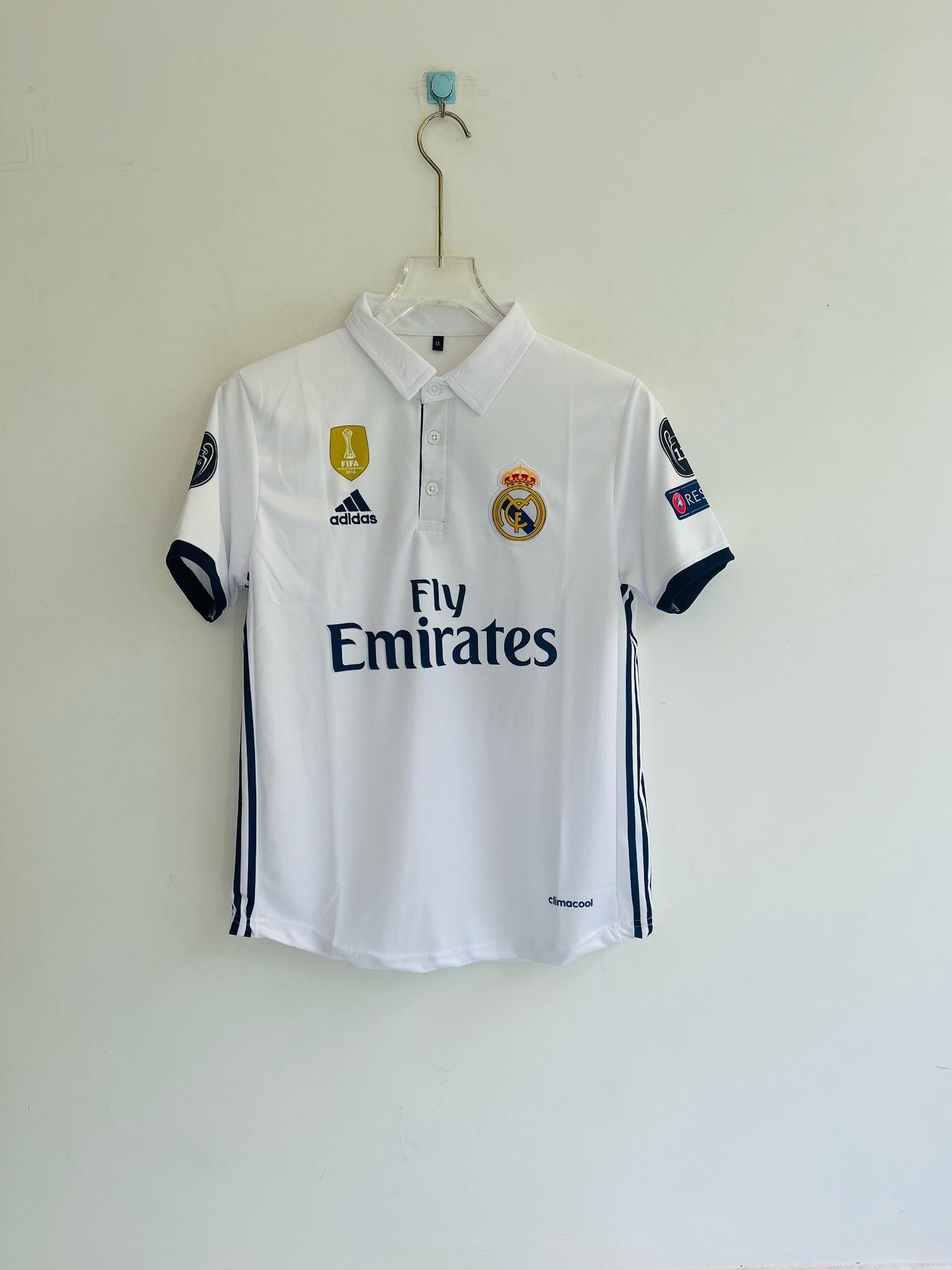 RONALDO REAL MADRID POLO 2016 HOME KIT EMBROIDERY
