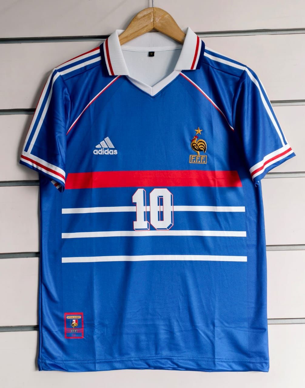 ZIDANE FRANCE 1998 HOME KIT POLO EMBROIDERY