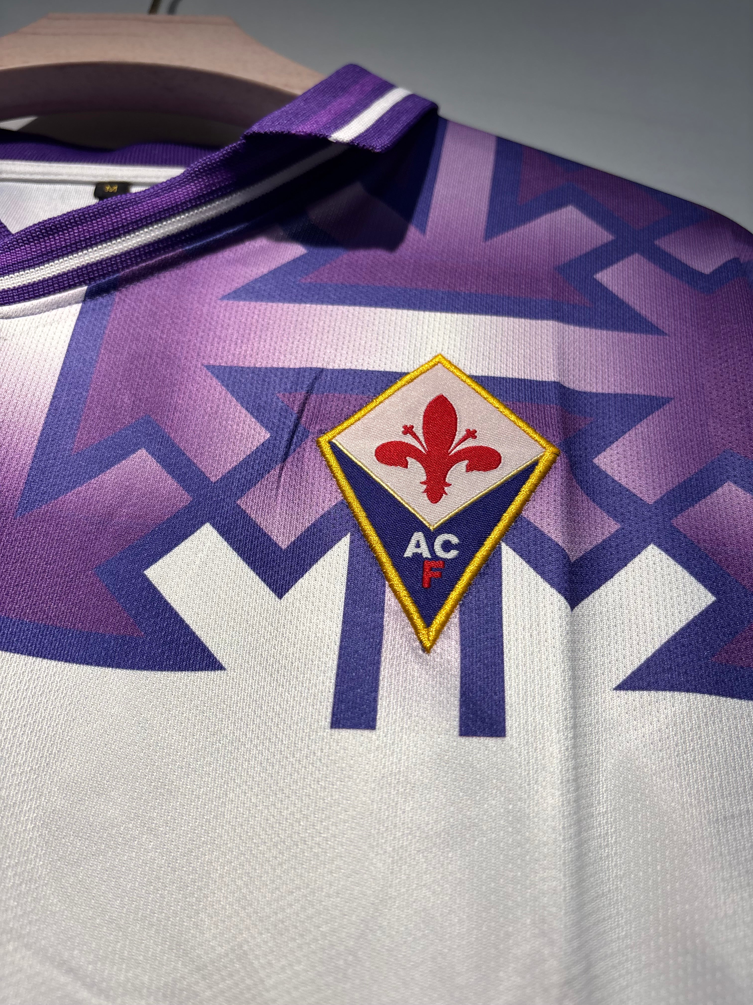 BATISTUTA AFC FIORENTINA 1992-93 POLO FIVE SLEEVE SPECIAL EDITION EMBROIDERY