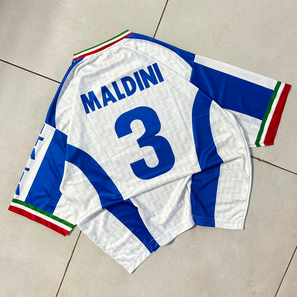 MALDINI ITALY TRAINING KIT 1996-97 FIVE SLEEVE EMBROIDERY