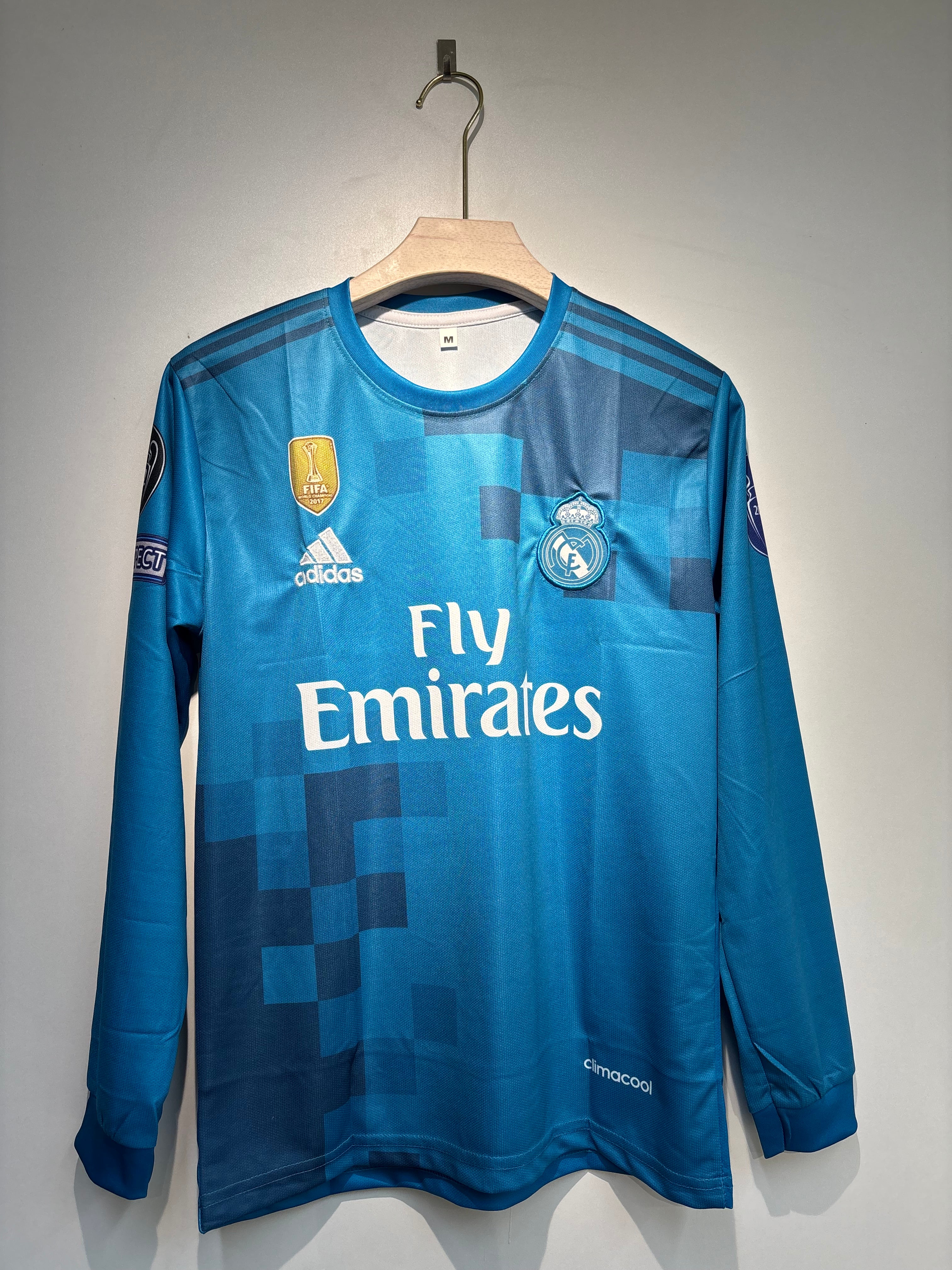 RONALDO REAL MADRID 2017-18 THIRD KIT FULL SLEEVE EMBROIDERY