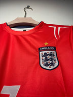 BECKHAM ENGLAND 2004-06 AWAY KIT EMBROIDERY