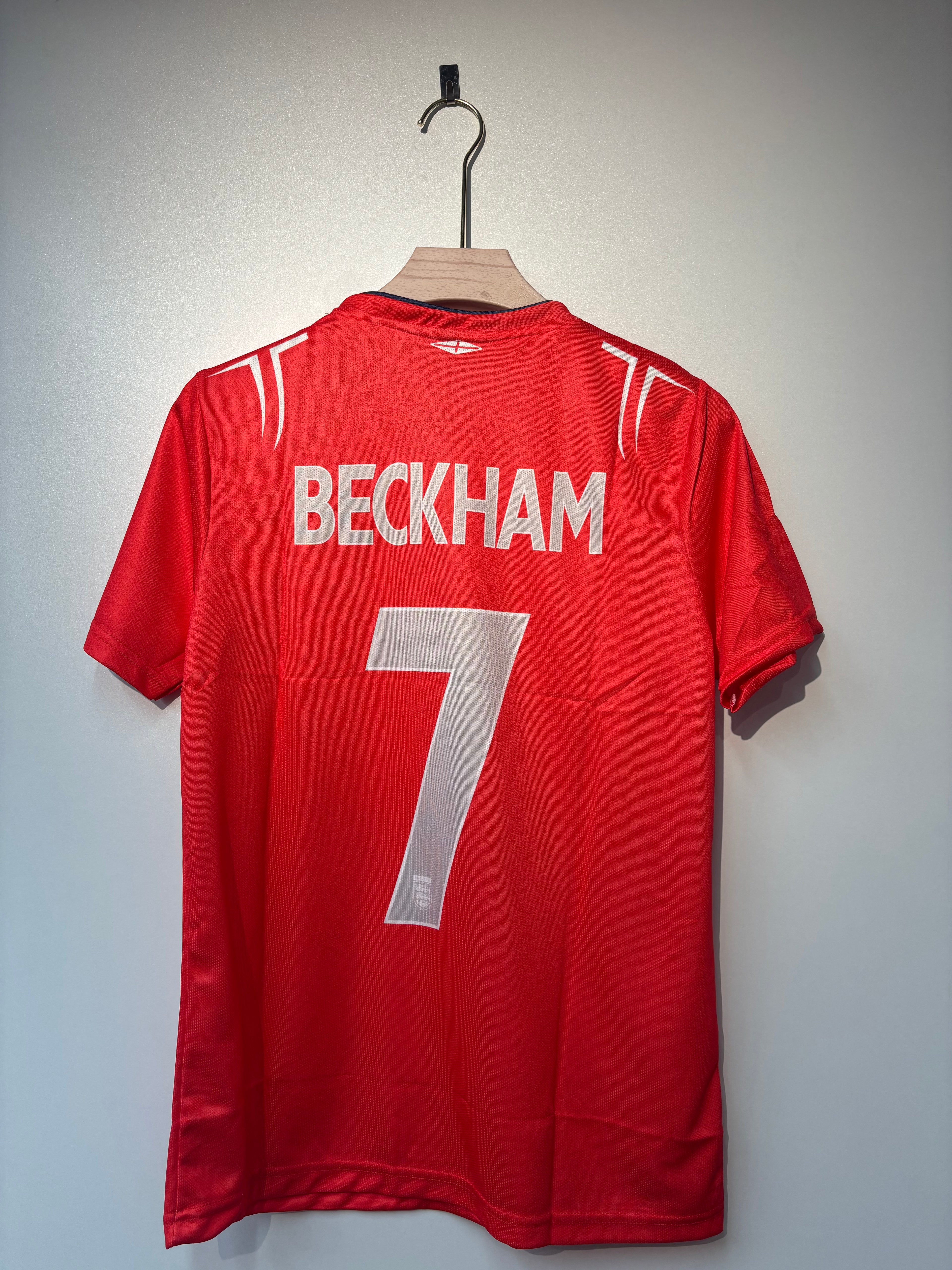 BECKHAM ENGLAND 2004-06 AWAY KIT EMBROIDERY