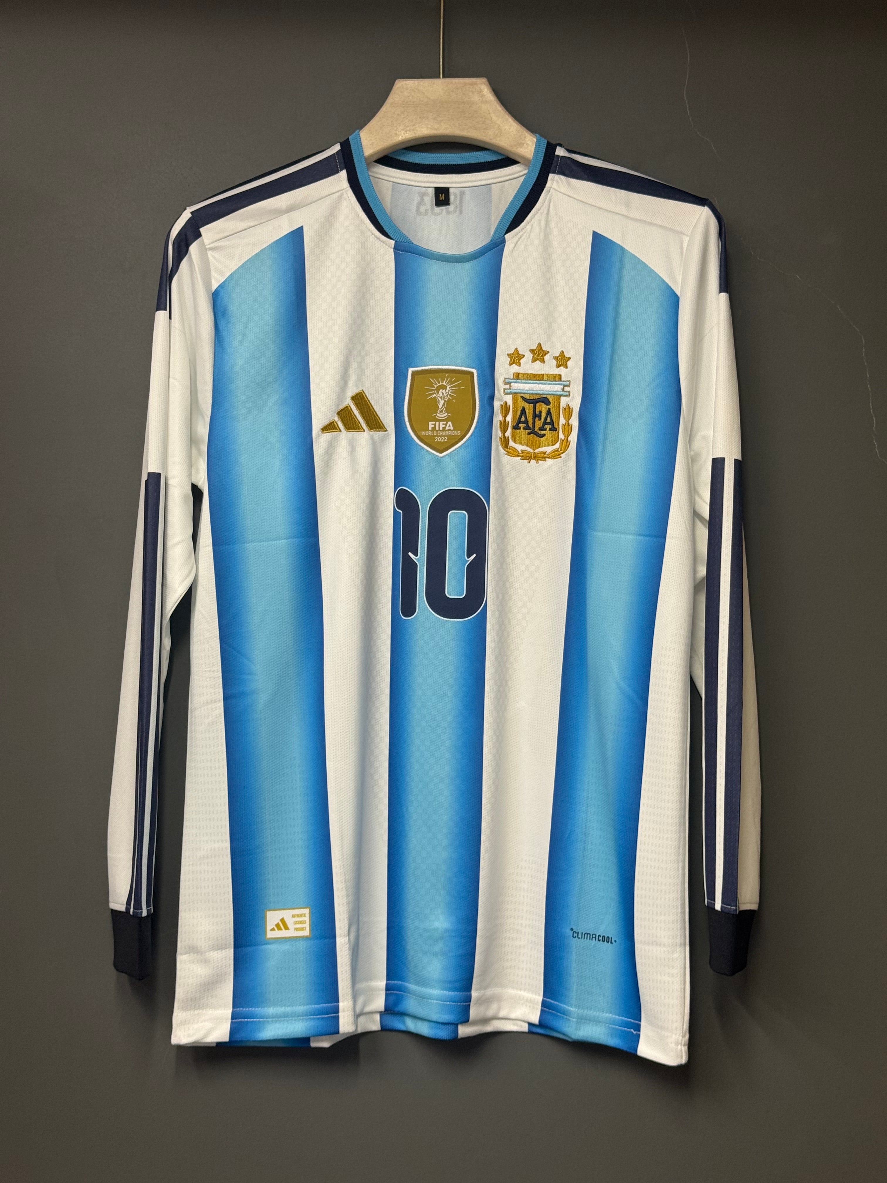 MESSI ARGENTINA HOME KIT FULL SLEEVE EMBROIDERY 2026 WORLD CUP